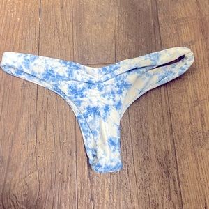 Midori bikinis blue tie dyed bikini bottom. Kai cut. XS. RARE